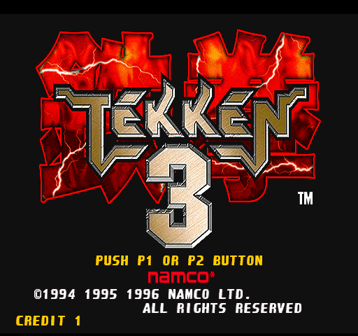 Tekken 3 (Japan, TET1-VER.E1) Title Screen